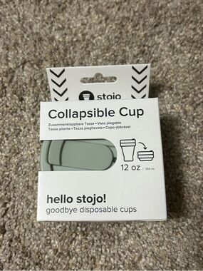 Stojo Collapsible Cup - Sage Green Reusable 12 oz